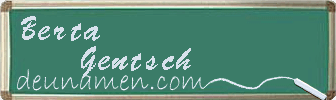 Berta Gentsch Visitenkarte